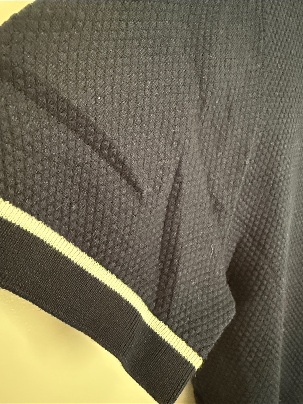 BOSS Navy Short-Sleeve Knit with White Trim - Picture 3 of 6